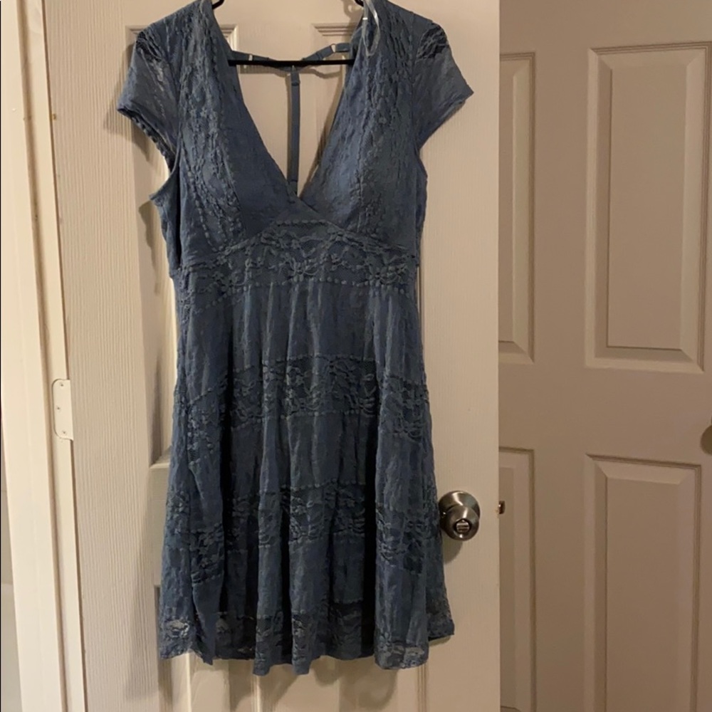Grey lace dress